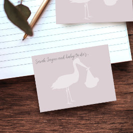 Den moderna Rosan Stork Baby Shower Post it Notes Post-it Block