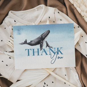 Den moderna Rustic Ocean Flat Baby Shower Tack Kort