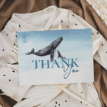 Den moderna Rustic Ocean Flat Baby Shower Tack Kort<br><div class="desc">Vi presenterar vårt moderna, roliga havshusdusch tack vare ditt kort, en fängslande design som på ett vackert sätt blandar tropiskt inslag med minimal charm. Den här unika designen fångar kärnan i ett undervattenstema som innehåller vädringsfärgade skuggor av blått och grått med marina varelser. Dess avslappnad, som ännu är sofistikerad i...</div>