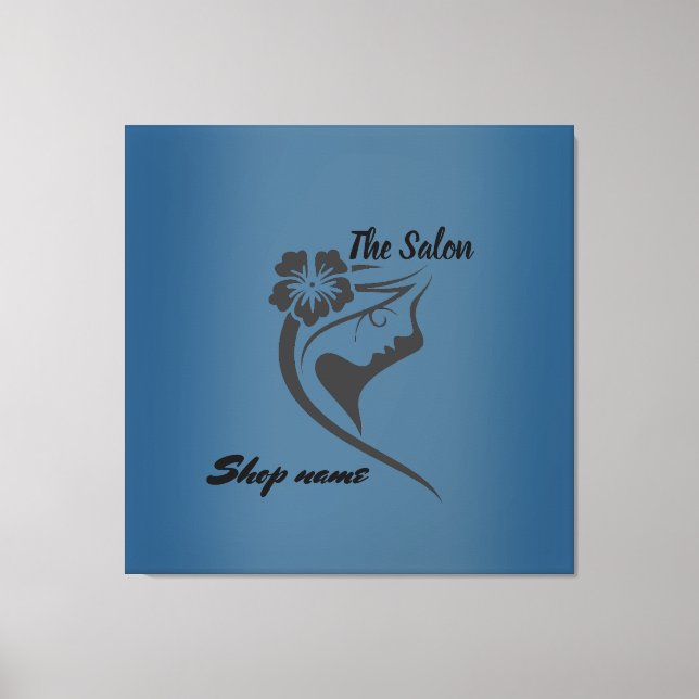 Den moderna salonreningsverkstaden namn i anpassni canvastryck (Framsida)