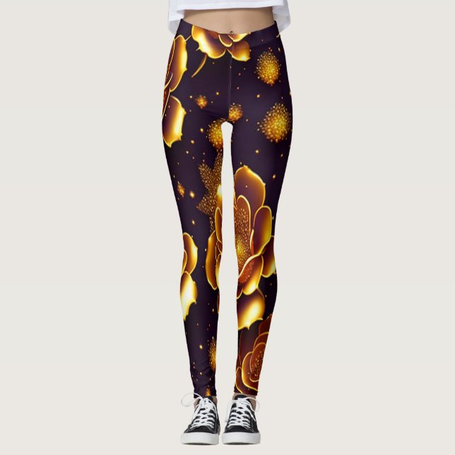 Den moderna samlingen Guld Ro Leggings (Framsida)