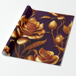Den moderna samlingen Luxury Big Guld Ro Presentpapper
