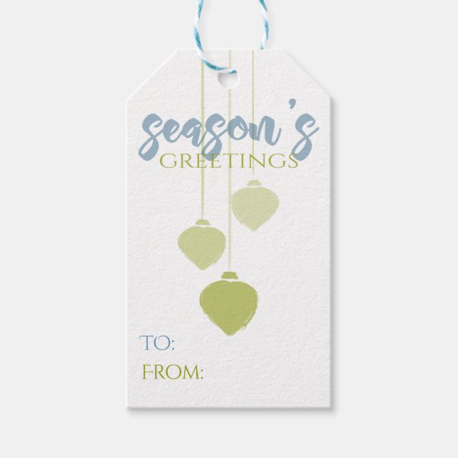 Den moderna säsongens hälsningar - minimala Helgda Presentetikett (Framsidan)