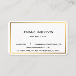 Den moderna Shiny Guld Ram-redigeraren för minimal Visitkort