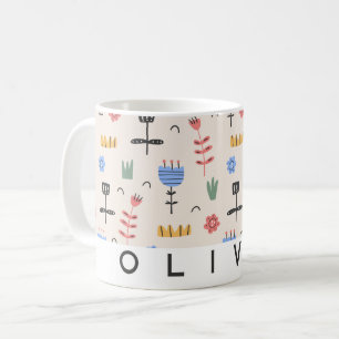 Den moderna skandinaviska Blommigten Mugg Person