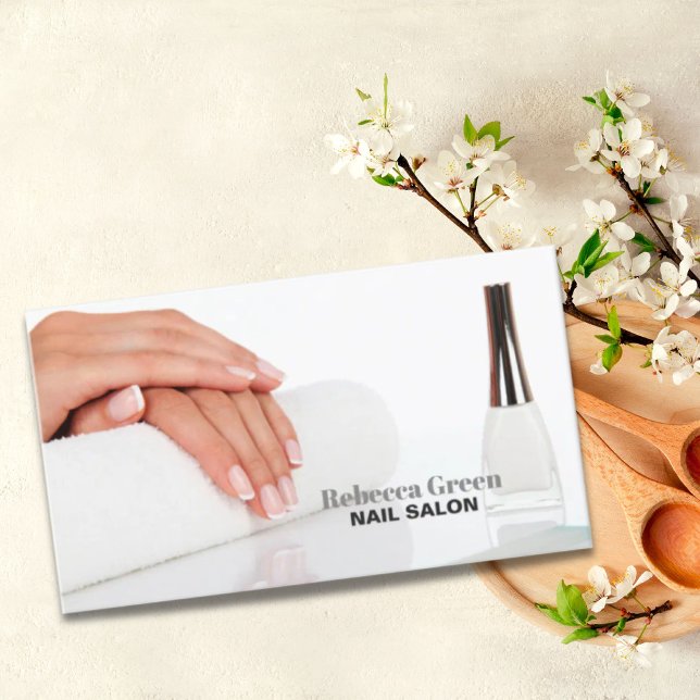 Den moderna skönhetsmannitristen nagelsalon visitkort (Skapare uppladdad)