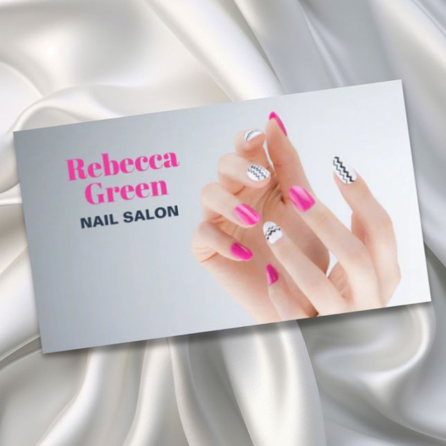 Den moderna skönhetsmannitristen nagelsalon visitkort (Modern beauty manicurist nail artist nail salon business card)