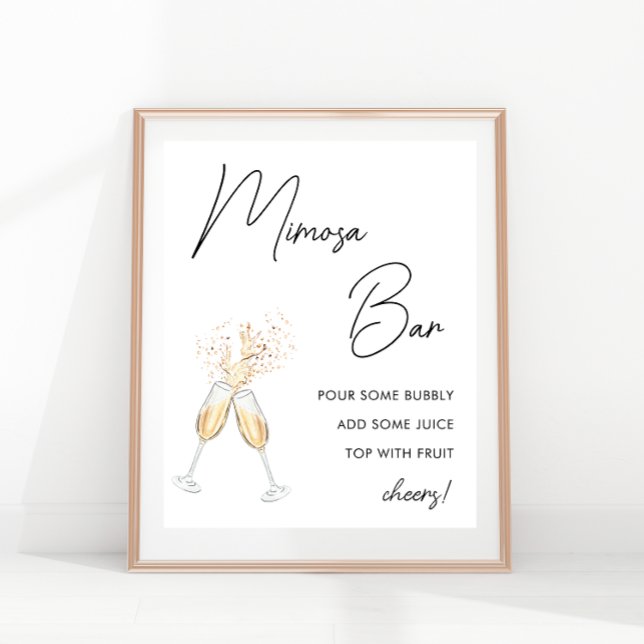 Den moderna skribentminimalistiska Möhippan Mimosa Poster (Skapare uppladdad)