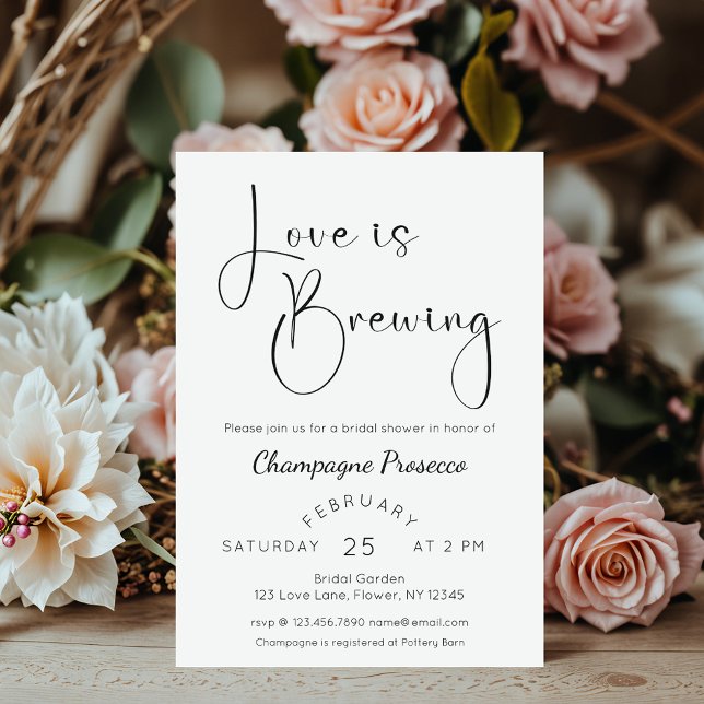 Den moderna skriptMöhippan Kärlek brinner Inbjudningar (Skapare uppladdad)