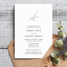 Den moderna skusen för det minimalistiska olivodli inbjudningar