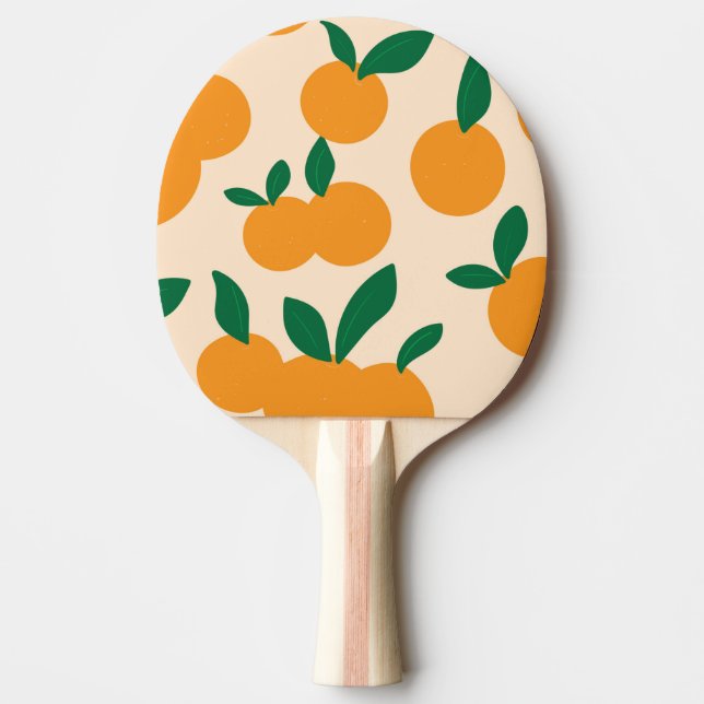 Den moderna Snyggten Citrus Fruit Orange Mönster Pingisracket (Framsidan)