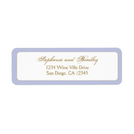 Den moderna Snyggten Elegant bröllop Returadress Etikett