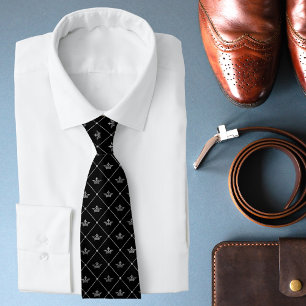 Den moderna Snyggten Luxury Silver Mönster Slips