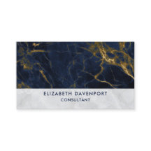 Den moderna Snyggten Navy Blue och Guld Marble