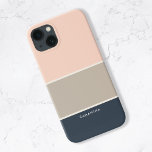 Den moderna Snyggten Rand Mönster<br><div class="desc">Anpassa detta moderna minimalistiska färg-block har förstört Mönster iphone case. Lägg till ditt namn,  monogram eller initialer.</div>