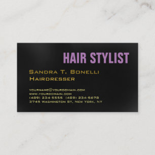 Den moderna Snyggtens unika Hairdresser Grått-bakg Visitkort