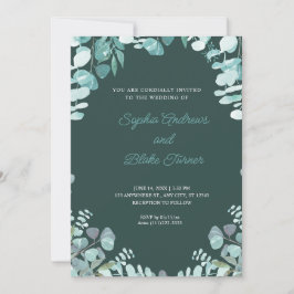 Den moderna sofistikerade grekiska Grönten Bröllop Inbjudningar