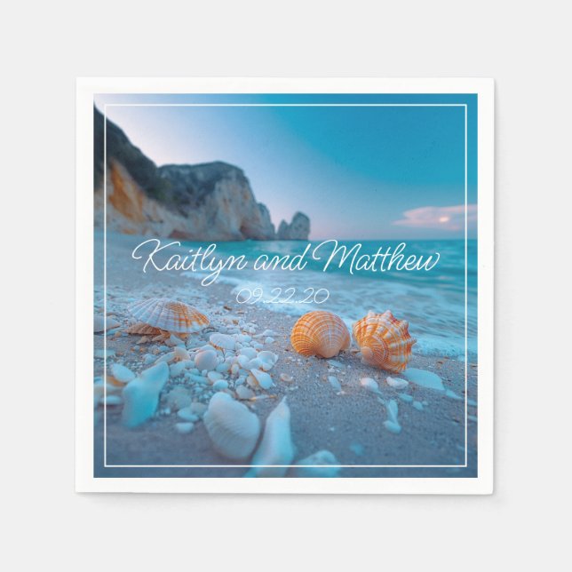 Den moderna sommaren Bröllop Pappersservett (Framsidan)