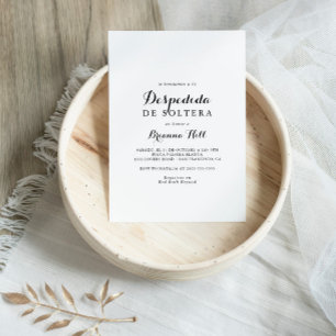 Den moderna spanska Möhippan Calligraphy Inbjudningar