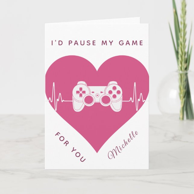 Den moderna spelstyrenheten Alla hjärtans dag Game Kort (Framsida)