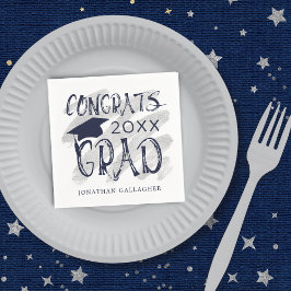 Den moderna Studenten Gratulerara Grad Cap Anpassn Pappersservett