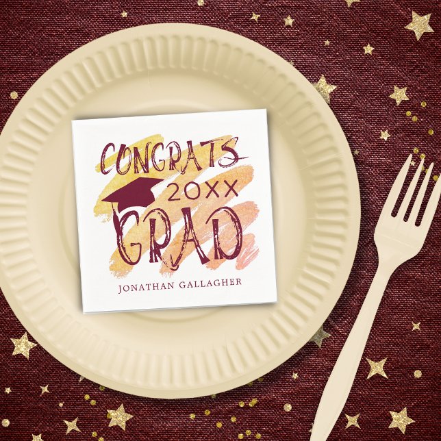 Den moderna Studenten Gratulerara Grad Cap Anpassn Pappersservett (Skapare uppladdad)