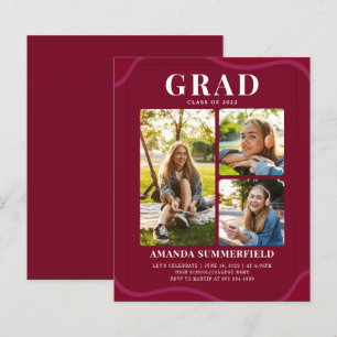 Den moderna Studentfesten Burgundy Grad Photo 2025