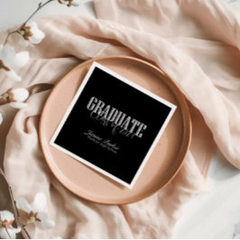 Den moderna Studentfesten Klassisk årsklass, svart Pappersservett