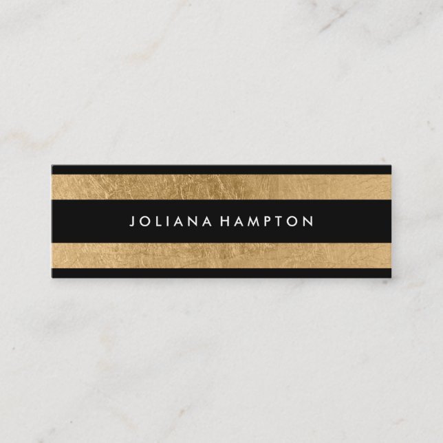 Den moderna svart guld- Luxe visitkorten, Mini Visitkort (Framsida)