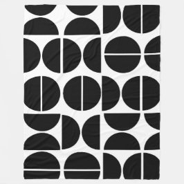 Den moderna svarta cirkelns abstrakt i mitten av å fleecefilt