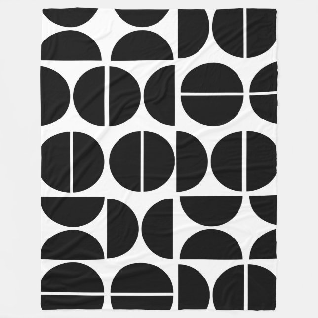 Den moderna svarta cirkelns abstrakt i mitten av å fleecefilt (Framsidan)