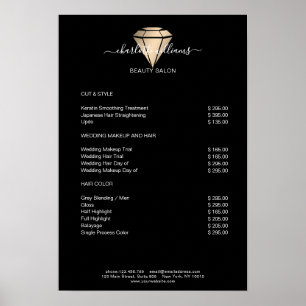 Den moderna svarta Guld-Prisa listan Poster