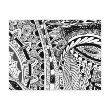 Den moderna svarta och vita abstrakten bläck