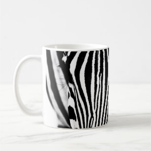 Den moderna svarta och vita abstrakten Zebra rände Kaffemugg