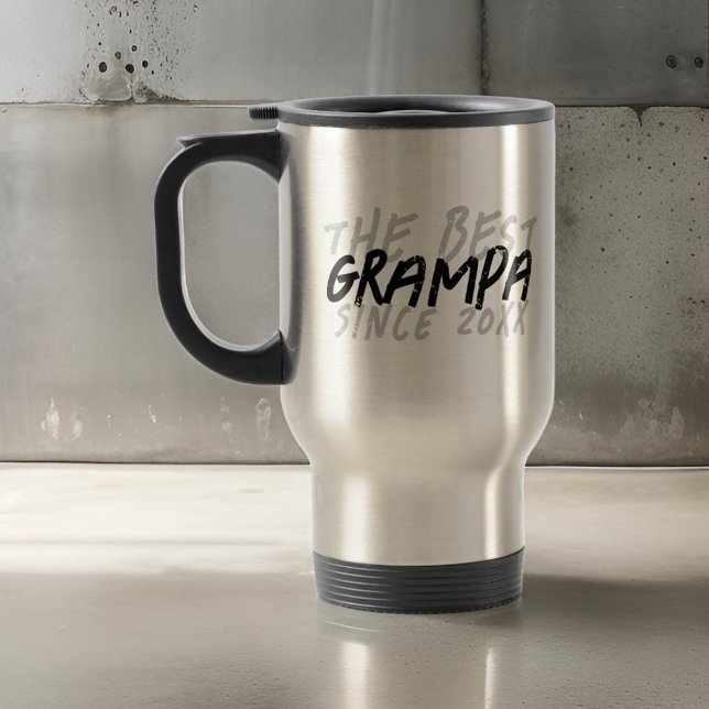 Den moderna svarta och vita grunge med bästa Gramp Resemugg (Skapare uppladdad)