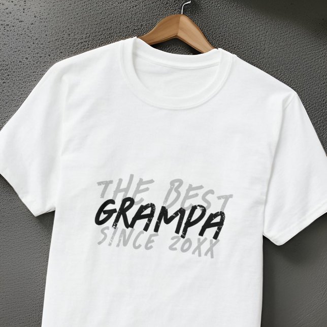 Den moderna svarta och vita grunge med bästa Gramp T Shirt (Skapare uppladdad)