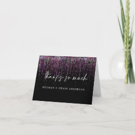 Den moderna Tacken, Edgy Magentan Glitter Tack Kort