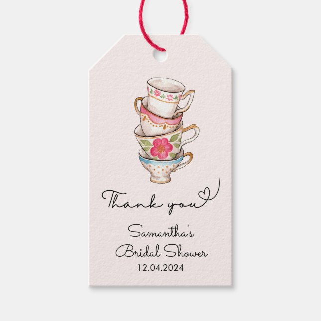 Den moderna  Tacken Tea Party Möhippa Presentetikett (Framsidan)