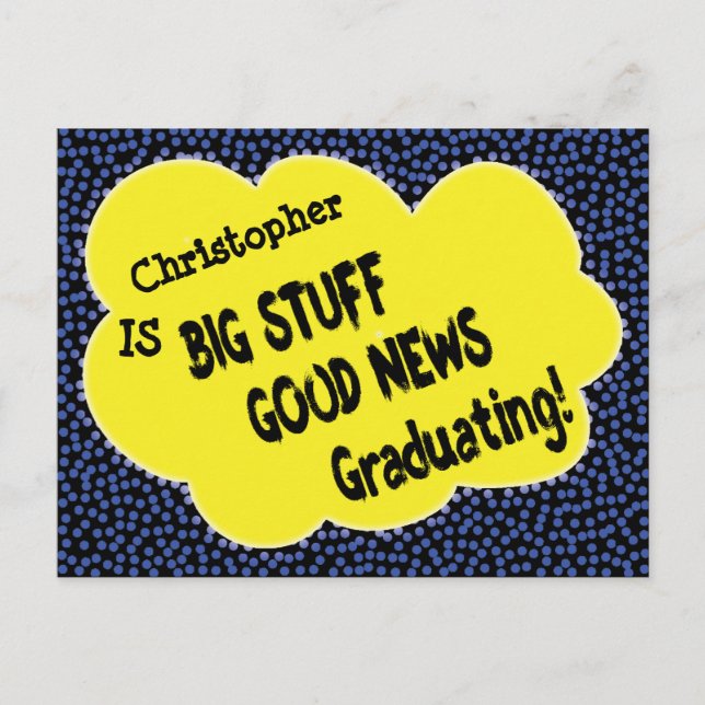 Den moderna Tecknaden Studenten sparar datummeddel Vykort (Framsida)