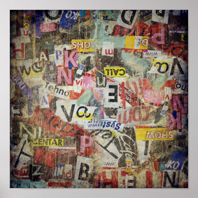 Den moderna tidningen brev design poster (Framsidan)