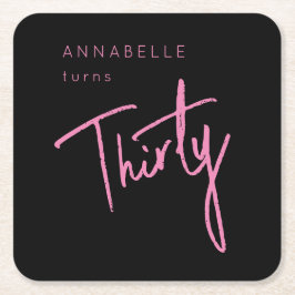 Den moderna trettionde trettionde trettionde födel underlägg papper kvadrat