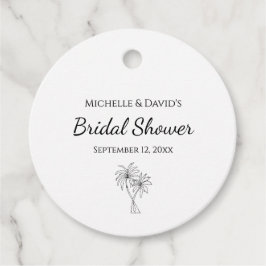 Den moderna tropiska Möhippan Elegant Handflatan T Gåvor Etiketter