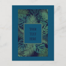 den moderna tropiska mörken handflatan löv, fikond