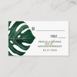 Den moderna tropiska schweiziska osten Löv Guld Br Placeringskort