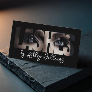 Den moderna typografin "LASHES by"-konstnär Visitkort