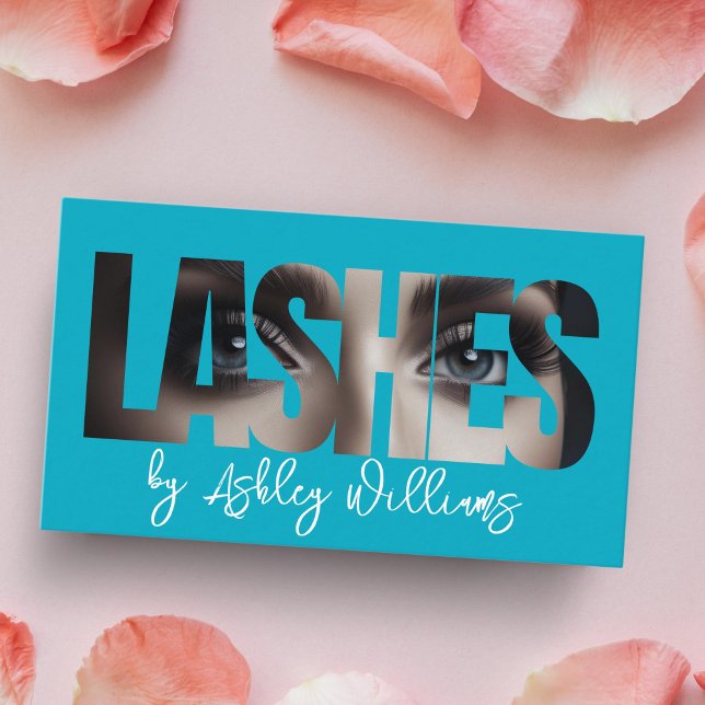 Den moderna typografin "LASHES by"-konstnär Visitkort (Skapare uppladdad)