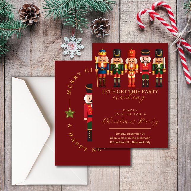 Den moderna, unika Nutcracker-julen Party Inbjudningar (Skapare uppladdad)