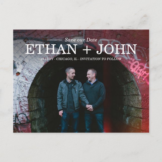 Den moderna unionen Spara datum Meddelande Vykort (Framsida)