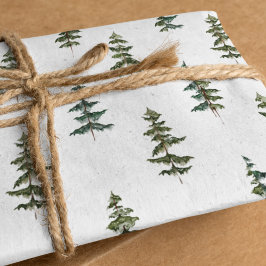 Den moderna vattenfärgen Jul Grönten Gräs Träd Wra