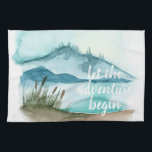 Den moderna vattenfärgen Låt oss Äventyr från börj Kökshandduk<br><div class="desc">Den moderna vattenfärgen Låt oss Äventyr från början</div>